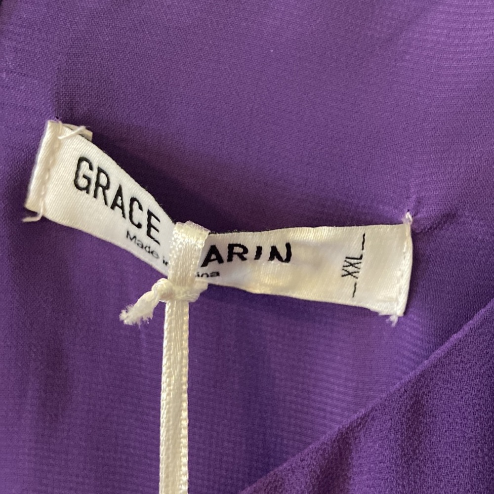 Grace Karin Women’s Dress size XXL long 37” bust 42/44” beautiful purple color - Picture 3 of 8